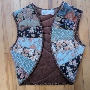 Floral Patchwork Quilted Vest